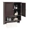 Costway Bathroom Wall Mounted Medicine Cabinet with Louvered Doors & Towel Bar Espresso/Grey/White/Black